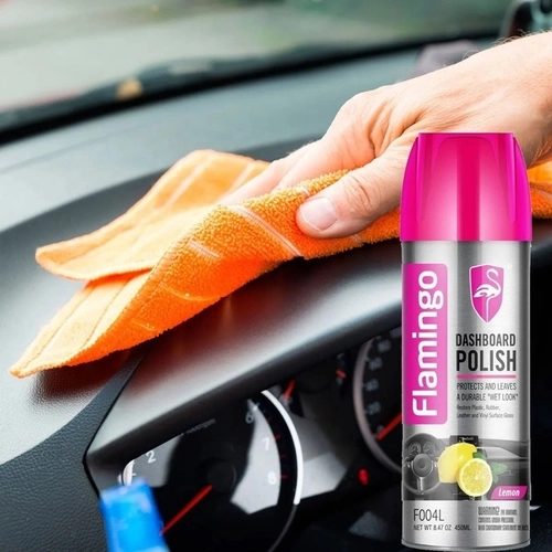 Flamingo Dashboard Polish 450ml – Interior Cleaner & Shine Protectant Spray