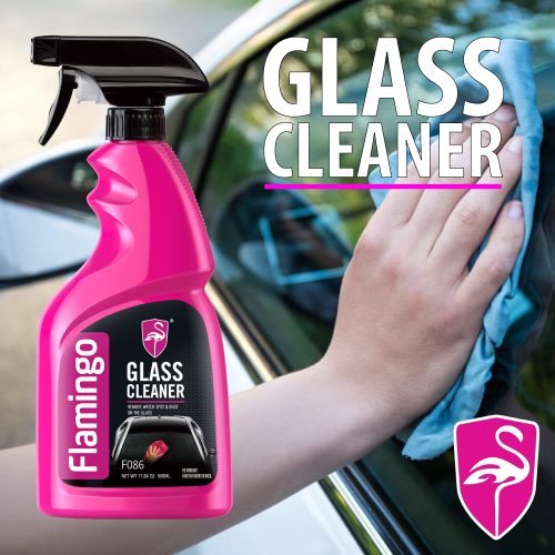 Flamingo Car Glass Cleaner 500ml – Streak-Free & Sparkling Clean