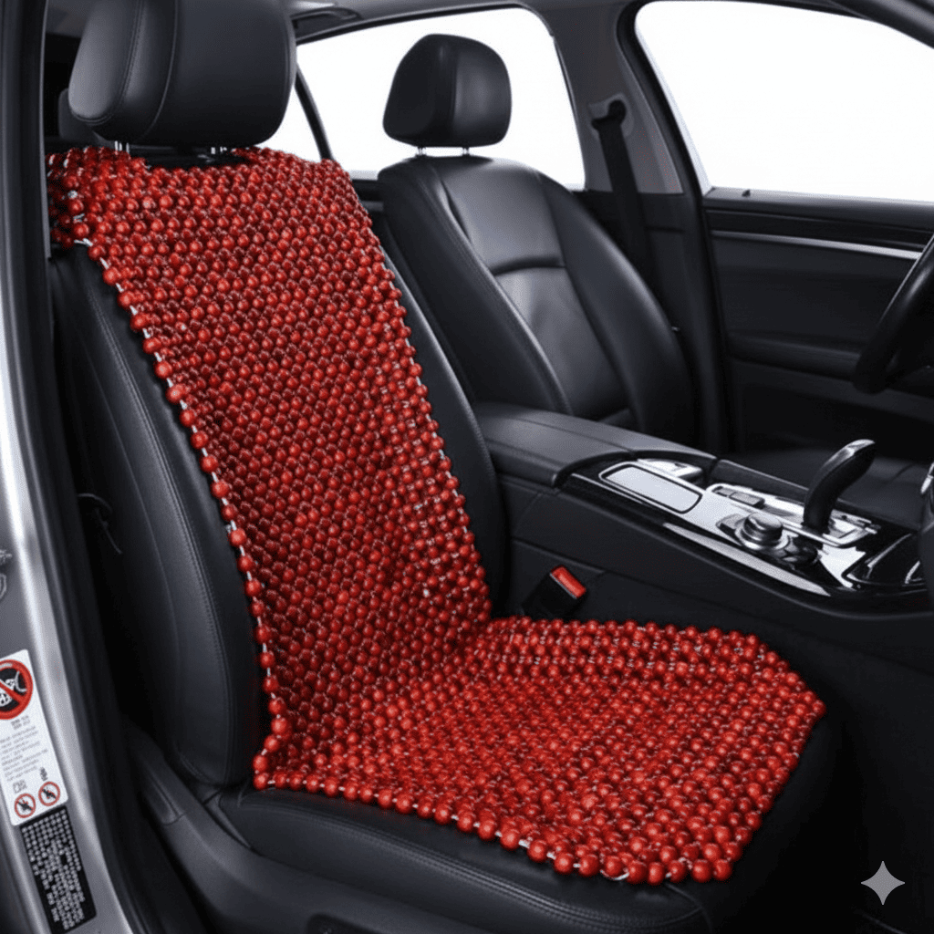 Car Seat Cover with Wooden Beads – Single Piece