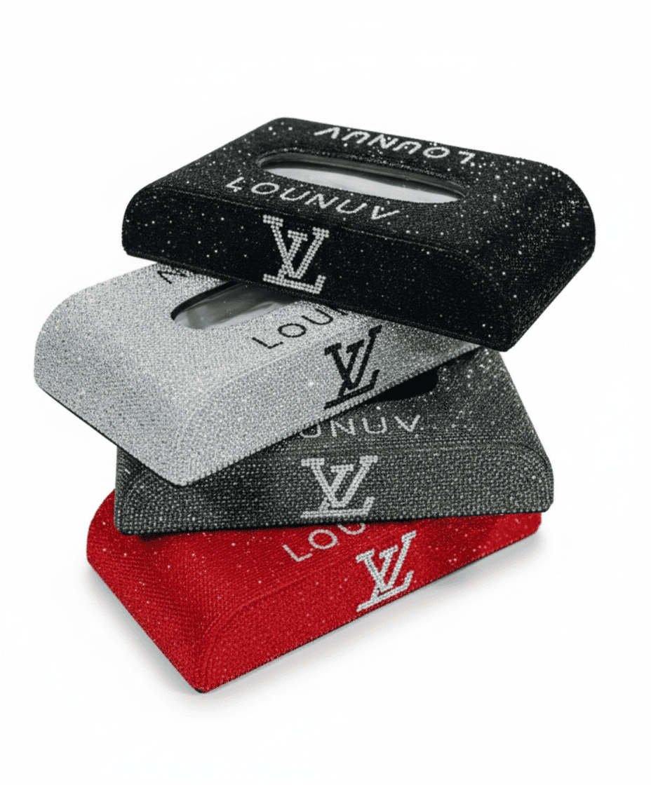 Lounuv Premium Car Tissue Box – Universal Refillable Car Tissue Holder for All Vehicles