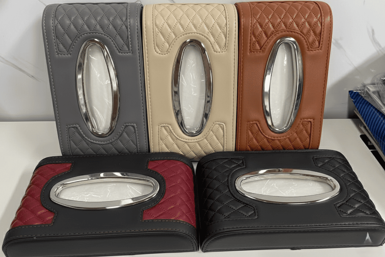 Smart Car Tissue Box with Premium Pattern – Universal Dashboard & Seat Tissue Holder