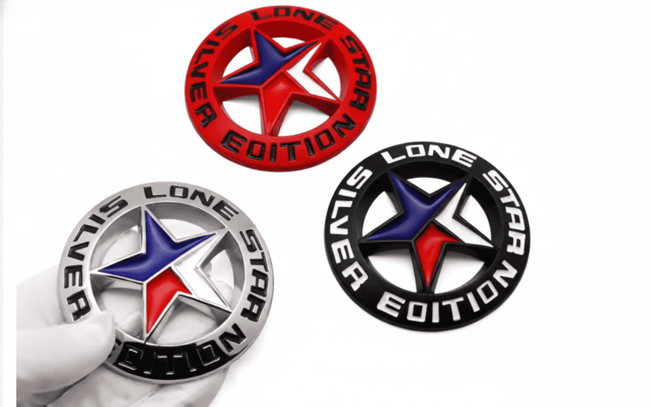 Car Emblem & Metal Stickers – 3D Lone Star Badge, Premium & Stylish for All Vehicles